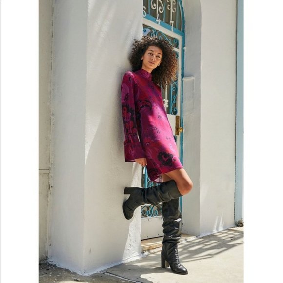 Free People High Neck Open Back Mod Mini Dress - Picture 3 of 5